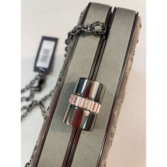 Banana Republic Limited Edition Gray Velvet Beaded Bag New $120 - Picture 5 of 9